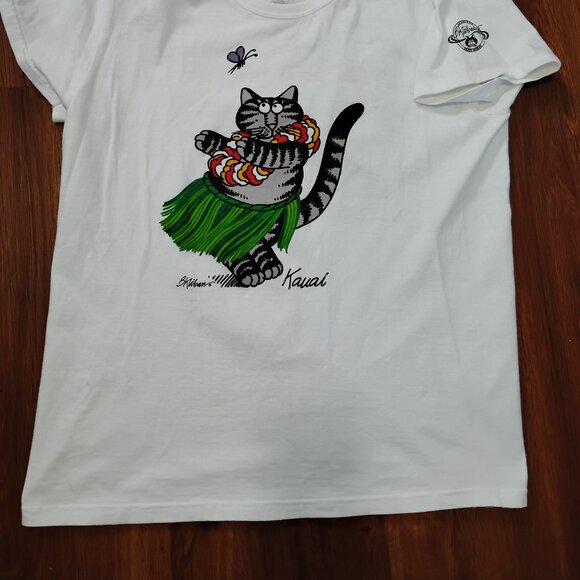 Crazy Shirts Hawaii Kliban Cat Hula Kauai T-Shirt - Picture 3 of 8